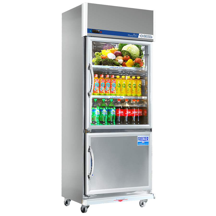 ตู้แช่เครื่องดื่มสแตนเลส 2 ประตู S-COOL STVM82 ความจุ 17.88 คิว